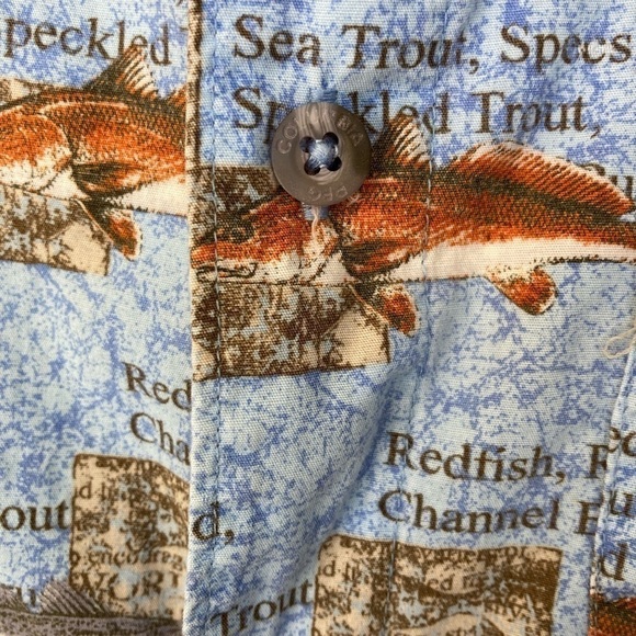 Columbia | River Lodge Fishing Print Shirt M - Picture 4 of 8